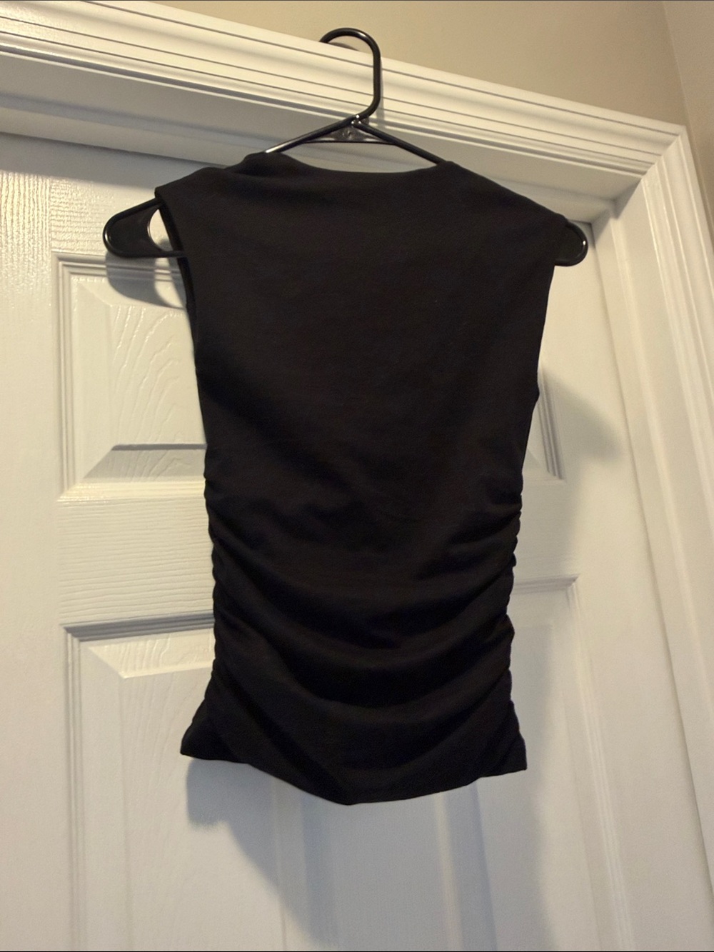 LOFT Black Square-Neck Ruched Tank - Picture 3 of 3